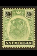NEGRI SEMBILAN 1895-9 50c Green And Black Top Value, SG 14, Very Fine Mint. For More Images, Please Visit... - Altri & Non Classificati