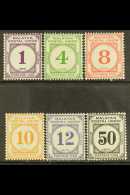MALAYA POSTAL UNION 1936-38 Postage Due Set, SG D1/6, Very Fine Mint (6 Stamps) For More Images, Please Visit... - Andere & Zonder Classificatie