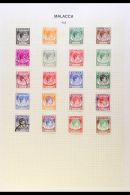 MALACCA 1948-1952 COMPLETE RUN, SG 1/21, Mostly Very Fine Mint (a Few Values Fine Used). Lovely! (26 Stamps) For... - Altri & Non Classificati