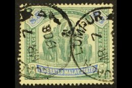 FEDERATED STATES 1904 $5 Green And Blue, SG 50, Fine Used With Kuala Lumpur Cds Cancels. For More Images, Please... - Other & Unclassified