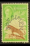 1947 1d Symbol Of Protectorate, Perforated "Specimen", SG 160s, Vf Mint. For More Images, Please Visit... - Nyassaland (1907-1953)