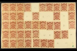1886-87 2c Brown, SG 25, Transfer A, Partial Sheet Reconstruction (38 Of 50), Fine/very Fine Mint. (38 Stamps) For... - Bornéo Du Nord (...-1963)