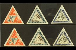 1933 Air Wounded Airmen Fund Complete Perf & Imperf Sets (Michel 225/27 A+B, SG 240A/42A + 240B/40B), Very... - Letland