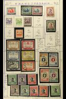 1946-1974 ALL DIFFERENT COLLECTION On Pages, Fresh Mint (some Never Hinged) Or Fine Used Stamps, Inc 1952 Surchs... - Jordanie