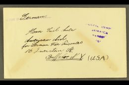 1941 Censored INTERNMENT CAMP Envelope To USA, Endorsed "Letter In German". For More Images, Please Visit... - Jamaïque (...-1961)