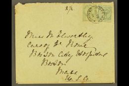 1894 (Jan 29) Envelope To USA Bearing QV ½d & 2d (SG 16a & 28) Tied By Fine Crisp BUFF BAY Cds. For... - Giamaica (...-1961)