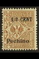 CHINA PEKING 1918-19 ½c On 1c  Brown, Overpinted In Turin, Sassone 19, SG 19, Better Centring Than Usual... - Autres & Non Classés