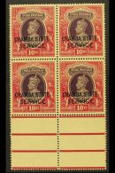 CHAMBA OFFICIALS. 1938-40 10r Purple & Claret, SG O71, Never Hinged Mint Marginal Block Of 4, Usual Very... - Other & Unclassified