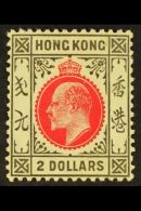 1907 $2 Carmine-red And Black Ed VII, SG 99, Very Fine And Fresh Mint. Lovely Well Centered Stamp. For More... - Andere & Zonder Classificatie