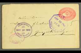 1900 (22 May) 10c Rose-red "Embossed" Type Postal Stationery Envelope Commercially Used From Guatemala (City) To... - Guatemala