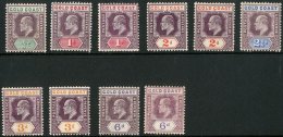 1904-06 Edward Multiple Watermark, Set To 6d, With Both Papers Of 1d, 2d, 3d And 6d, SG 49/54a, Fine Mint. (10... - Goudkust (...-1957)