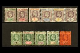 1902 (wmk Crown CA) KEVII Complete Set, SG 38/48, Fine/very Fine Mint, The 10s With Light Vertical Gum Crease, (11... - Côte D'Or (...-1957)