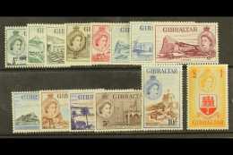1953-59 Complete Definitive Set, SG 145/158, Never Hinged Mint. (14 Stamps) For More Images, Please Visit... - Gibraltar