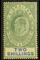 1904-08 2s Green And Blue On Ordinary Paper, SG 62, Fine Mint. For More Images, Please Visit... - Gibraltar