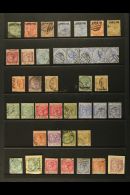 1886-1898 USED QV COLLECTION On A Stock Page. A Valuable "Old Time" Collection That Includes Bermuda Opt'd Set... - Gibraltar