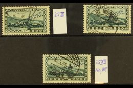 OFFICIALS 1929-34 25c Deep Blue Overprints Three Very Fine Cds Used Examples With Different PLATE FLAWS Inc Michel... - Other & Unclassified
