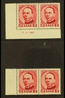 1950 15f+5f Lake Kolping "GFSELLENVATER" PLATE FLAW (Michel 289 I, SG 286a), Within Marginal Horiz PAIR, Plus... - Andere & Zonder Classificatie