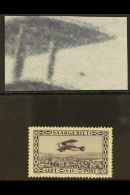 1928 1f Violet Air PLATE FLAW (dot Between Wings) Position 45, Michel 127 III, Never Hinged Mint, Very Fresh. For... - Andere & Zonder Classificatie