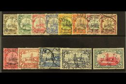 TOGO 1900 Yacht Definitives No Wmk Set Complete, SG G7/19 (Michel 7/19), Very Fine Used (13 Stamps) For More... - Sonstige & Ohne Zuordnung