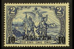 PO's IN TURKEY 1902-04 10pi On 2m Blue Surcharge Type II (Michel 21 II, SG 33), Fine Never Hinged Mint, Expertized... - Sonstige & Ohne Zuordnung