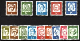 1961 COIL STAMPS. Famous German Coil Stamps With Numbers On Gummed Side Complete Apart From The 5pf No... - Altri & Non Classificati