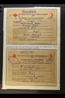 WORLD WAR II - POW'S IN RUSSIAN CAMPS A Collection Of VINKEN FAMILY Censored Printed P.O.W. Cards (including Red... - Other & Unclassified