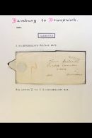 HAMBURG POSTAL HISTORY 1804-1866 Group Of Four Entire Letters And A Cover, With 1804 EL To Brunswick With Straight... - Sonstige & Ohne Zuordnung