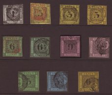 BADEN 1851-58 IMPERF COLLECTION On A Stockcard. Includes A Pretty Range,  Mostly With 4 Margins, Inc 1851-52 3k... - Other & Unclassified