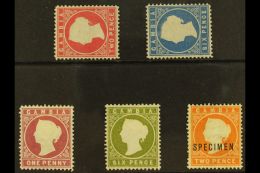 1880-93 UNUSED GROUP Includes 1880-81 2d And 6d Watermark Sideways, SG 13A And 17A, 1886-93 1d Pale Carmine, And... - Gambie (...-1964)