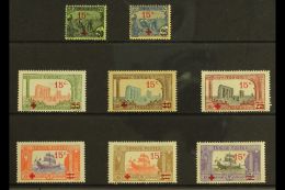 TUNISIA 1918 Surcharged Set, Yv 59/66, Very Fine Mint, The 15c On 5f With Small Faults (8 Stamps) For More Images,... - Altri & Non Classificati