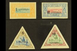 SOMALI COAST 1902 Fine Mint Group With 5c On 40c And 10c On 50c, Yvert 28/29, Plus Triangular 5c On 15c And 10c On... - Altri & Non Classificati