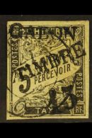 GABON 1889 "15" On 5c Black "Gabon Timbre" Overprint On Postage Due (Yvert 11, SG 11), Used, Tiny Thin, Four... - Andere & Zonder Classificatie