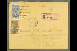 DAHOMEY 1924 (Dec) Printed Reg Cover From The Governor Of Dahomey's Office To Paris, Bearing 35c And 50c Values... - Sonstige & Ohne Zuordnung