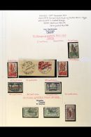 CAMEROUN FRENCH OCCUPATION 1915-1916 Fine Used Collection In Hingeless Mounts On Leaves, Inc 1915 5c, Opts On... - Altri & Non Classificati