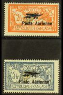 1927 Air "Poste Aerienne" Overprints Complete Set (Yvert 1/2, SG 455/56), Fine Mint, 2f Centered To Top Right... - Autres & Non Classés