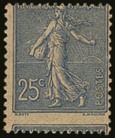 1903 25c Blue Sower DOUBLE PRINTED ONE ON REVERSE 'impression Recto Et Verso' Variety, Maury 132h, Fine Mint, Very... - Sonstige & Ohne Zuordnung