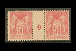 1890 50c Rose, Sage Type III, Yv. 104 Superb NHM Millesime Pair. Cat €1050 (£890) For More Images,... - Autres & Non Classés