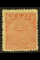 1871 6d Rose, SG 12, Very Fine Mint, Pencil Signed Enzo Diena. For More Images, Please Visit... - Fidji (...-1970)