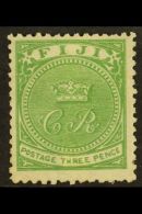 1871 3d Pale Yellow- Green, SG 11, Very Fine Mint. For More Images, Please Visit... - Fidschi-Inseln (...-1970)