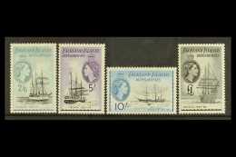 1954 2s6d, 5s, 10s, And £1 Ships Definitive Top Values, SG G37/G40, Never Hinged Mint. (4 Stamps) For More... - Falkland Islands