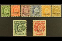 1904 Ed VII Set Complete Overprinted "Specimen", SG 43s/50s, Fine Mint No Gum. (8 Stamps) For More Images, Please... - Falklandeilanden