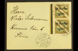 1923 (7 Dec) Philatelically Produced Cover Bearing 10m On 5m+5m Air Surcharge Marginal Imperf Pair (Michel 43 B,... - Estland