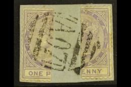 1883 1d Lilac, 2 Copies Bisected, SG 14a, Tied To Small Piece By "AO7" Cancel. Cat £2250 On Cover. For More... - Dominica (...-1978)