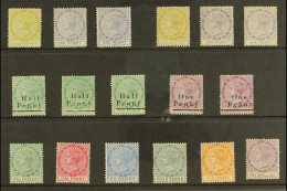 1877-1890 ATTRACTIVE MINT SELECTION Comprising 1877-79 (CC) ½d & 1d (2); 1883-86 (CA) ½d &... - Dominique (...-1978)