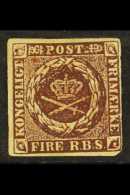 1851-4 4 R.B.S. Purple-brown, Thiele Printing, Orange-brown Burlage, SG 4, Unused, No Gum, Three Margins, Design... - Altri & Non Classificati