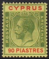 1924-28 90pi Green And Red On Yellow SG 117, Very Fine Mint.  For More Images, Please Visit... - Autres & Non Classés