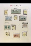 EARLY TOWN POSTMARKS COLLECTION A Superb Collection Of Various 1866-1881 Imperf Issues Displaying A Lovely Range... - Colombia