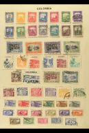 1904-1945 OLD TIME COLLECTION On Various Homemade Pages. A Chiefly ALL DIFFERENT Used Collection With Values Seen... - Colombie