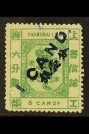 SHANGHAI MUNICIPAL POST 1877 1ca On 6ca Green, SG 69, Very Fine And Fresh Mint Og. For More Images, Please Visit... - Autres & Non Classés