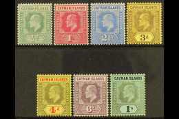 1907-09 Wmk MCA Set Complete To 1s, SG 25/31, Very Fine Mint. (7 Stamps) For More Images, Please Visit... - Cayman (Isole)